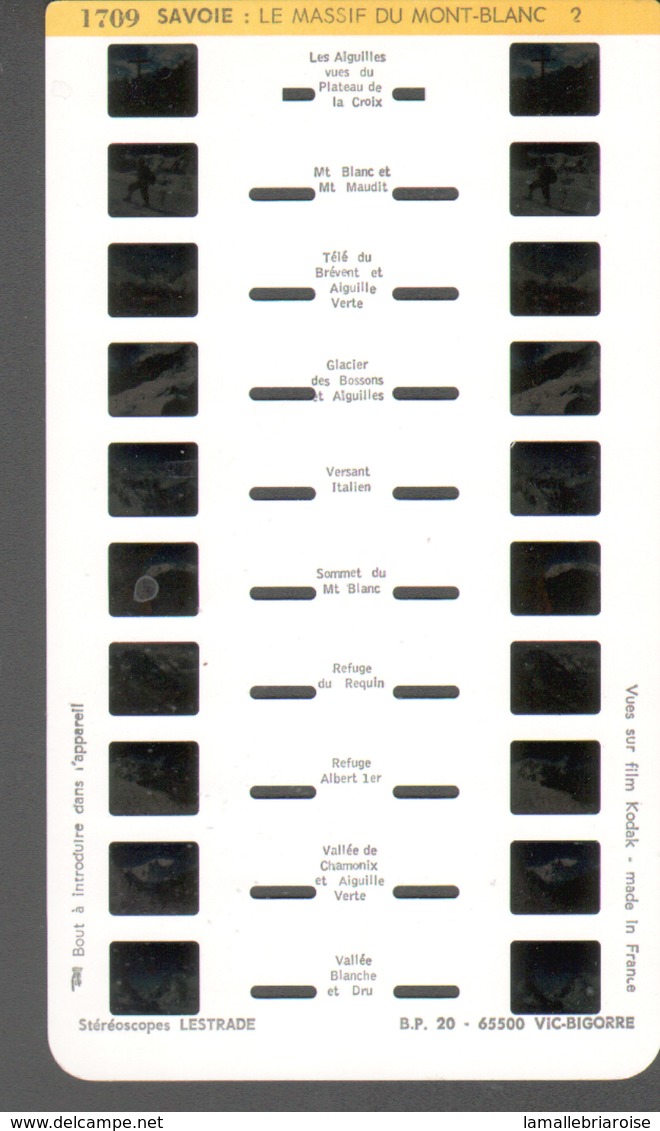 Stereocarte Lestrade, 1709, Savoie, Le Massif Du Mont Blanc 2 - Visionneuses Stéréoscopiques