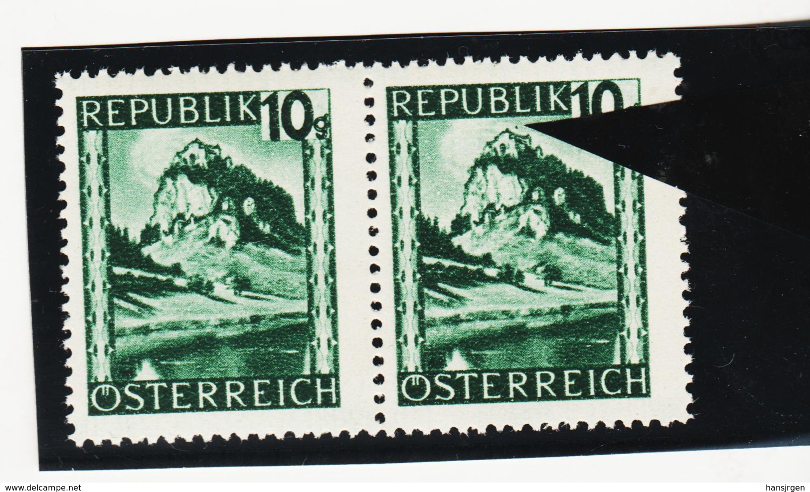 LVT603 ÖSTERREICH 1945 Michl 745 PLATTENFEHLER BALLON Mit VERGLEICHSTÜCK ** Postfrisch - Abarten & Kuriositäten