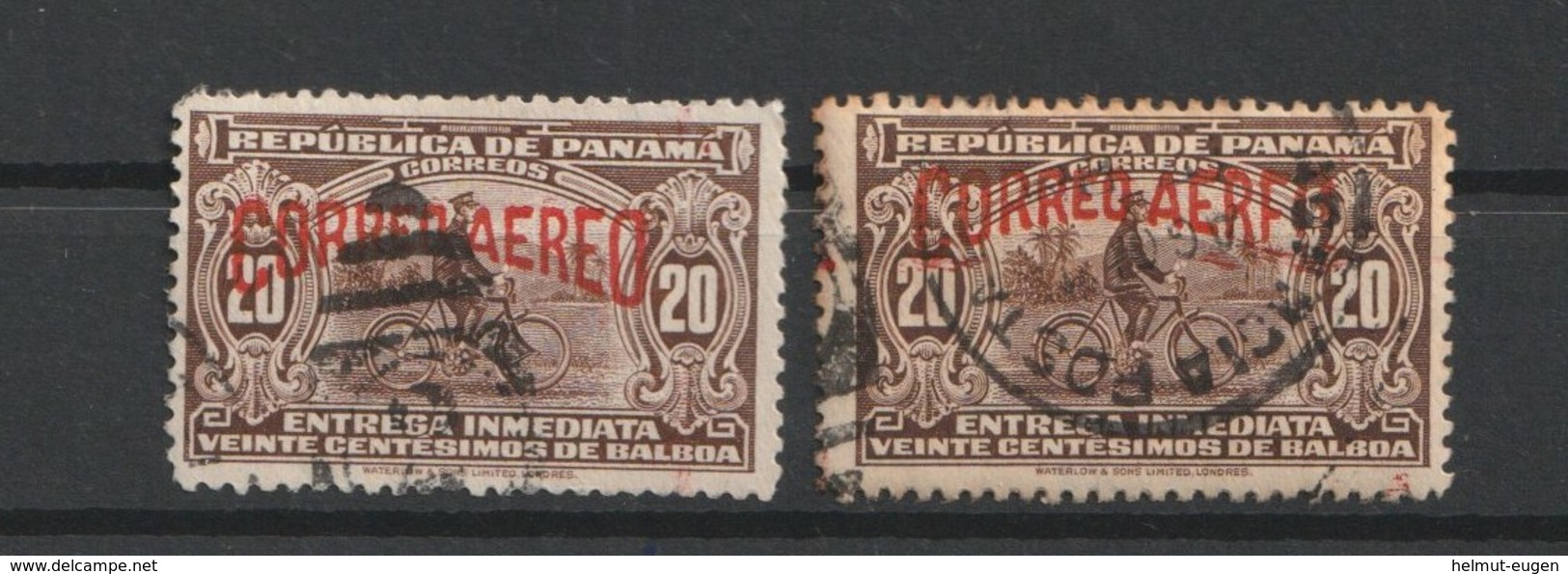 MiNr. 178 Panama  1934, 25. Aug. Flugpostmarke. MiNr. 147 Mit Rotem Aufdruck. - Panama