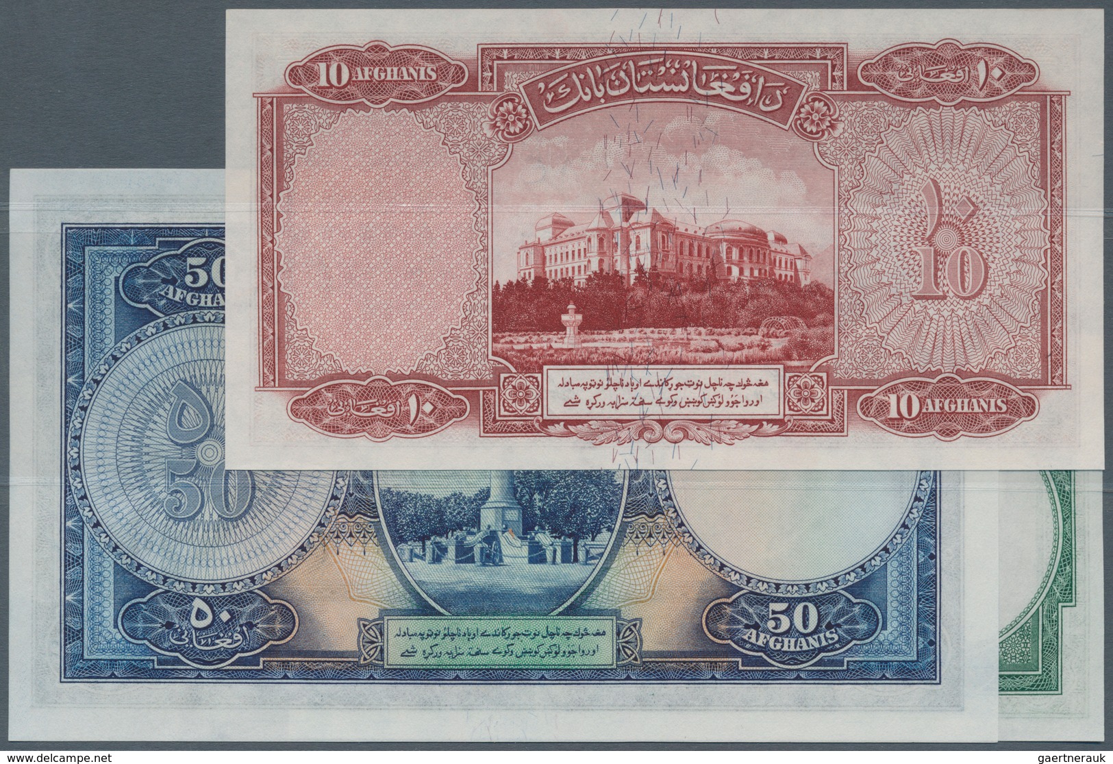 Afghanistan: Set Of 3 Banknotes Containing 5, 10 & 50 Afghanis ND P. 22, 23, 24, All Three In Crisp - Afghanistan