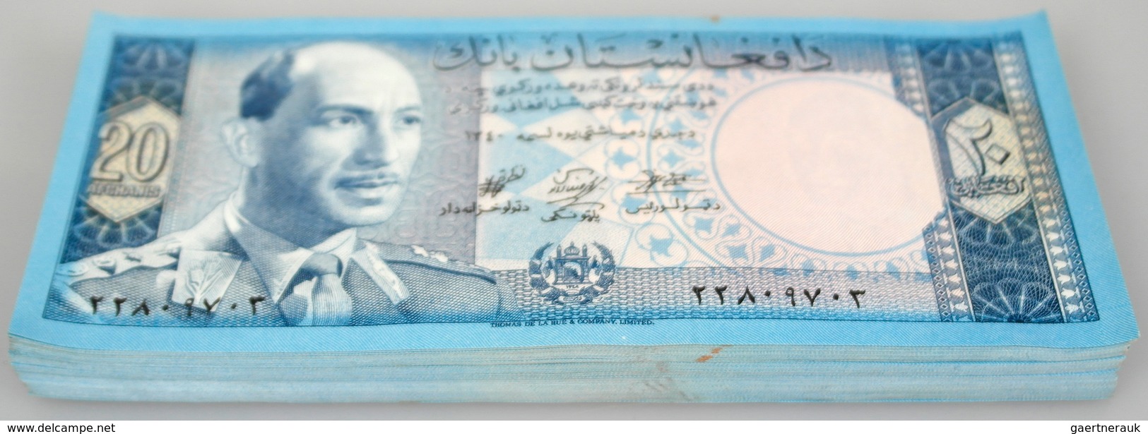 Afghanistan: Set With 95 Banknotes 20 Afghanis SH1340 (1961) With Portrait Of King Muhammad Zahir, P - Afghanistán