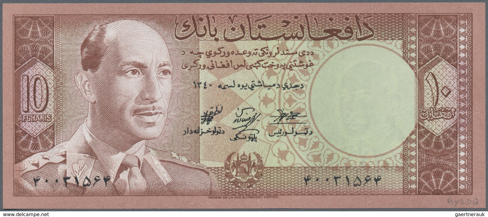 Afghanistan: set of 18 banknotes containing the following Pick numbers: 8, 22, 28, 37, 38, 49, 50, 5