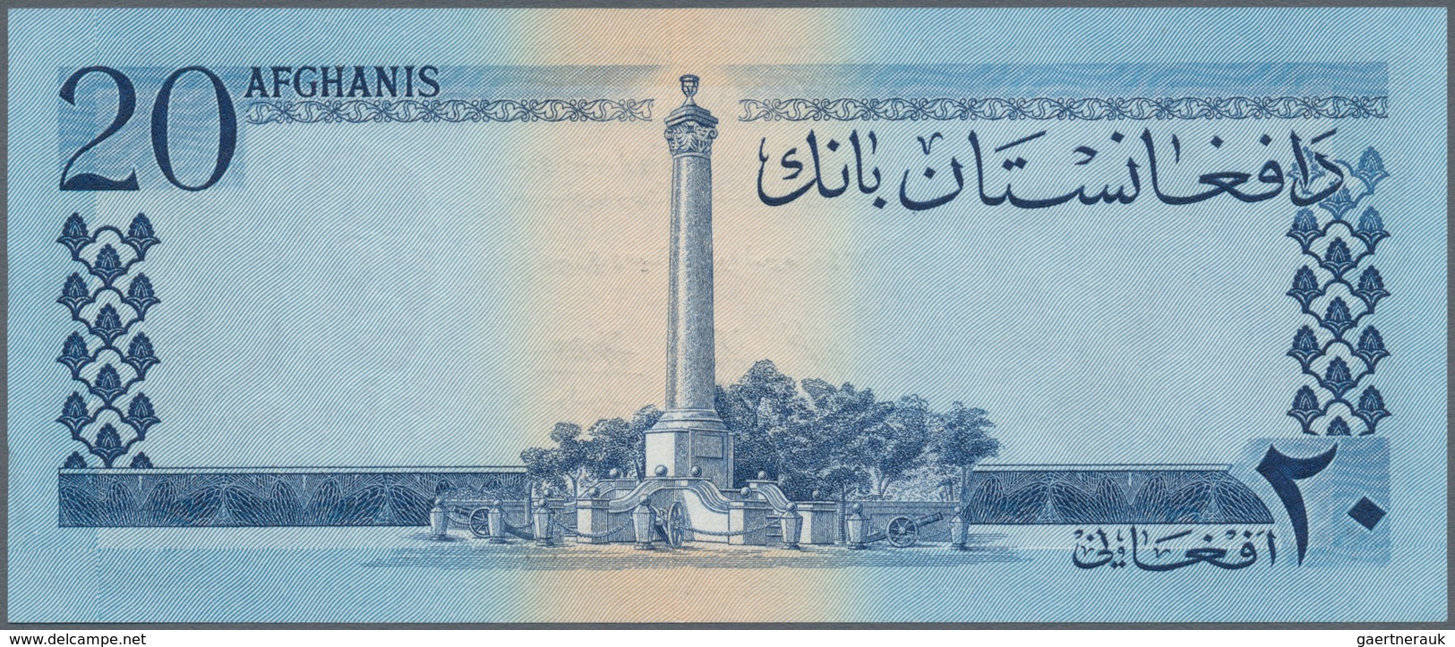 Afghanistan: set of 18 banknotes containing the following Pick numbers: 8, 22, 28, 37, 38, 49, 50, 5