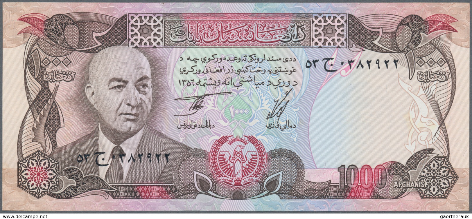 Afghanistan: set of 18 banknotes containing the following Pick numbers: 8, 22, 28, 37, 38, 49, 50, 5