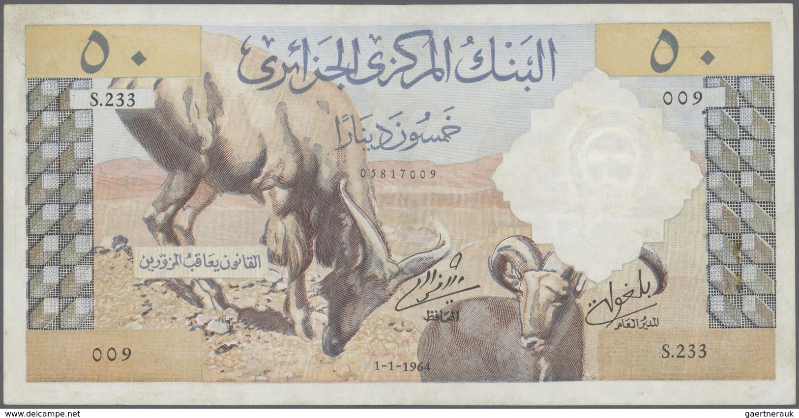 Algeria / Algerien: Set Of 2 Notes 50 Dinars 1964 P. 124, Both In Lightly Used Condition, Not Washed - Algérie