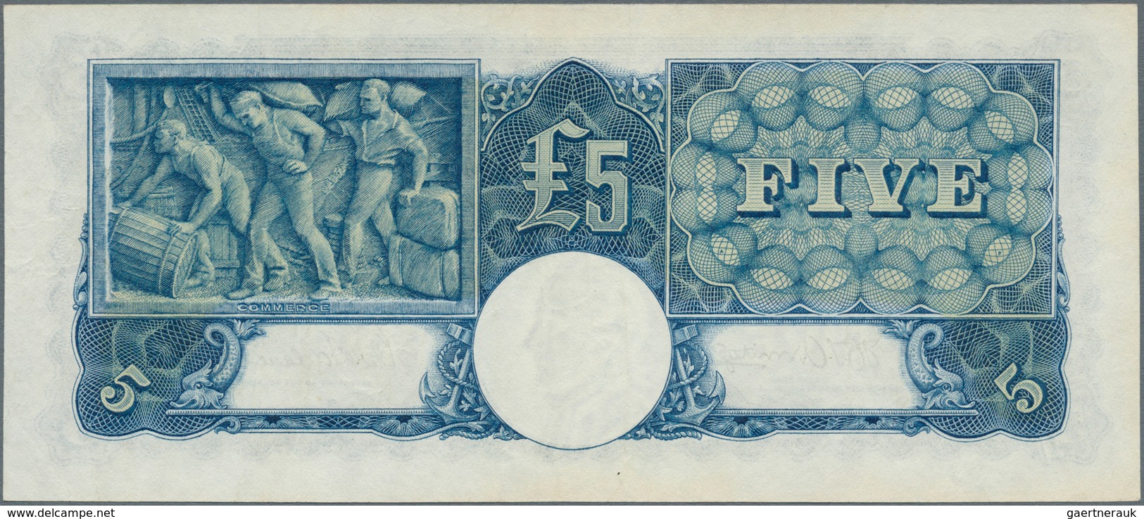 Australia / Australien: 5 Pounds ND Portrait KGIV P. 27b, Strong Paper, Pressed Dry, Light Center Fo - Other & Unclassified