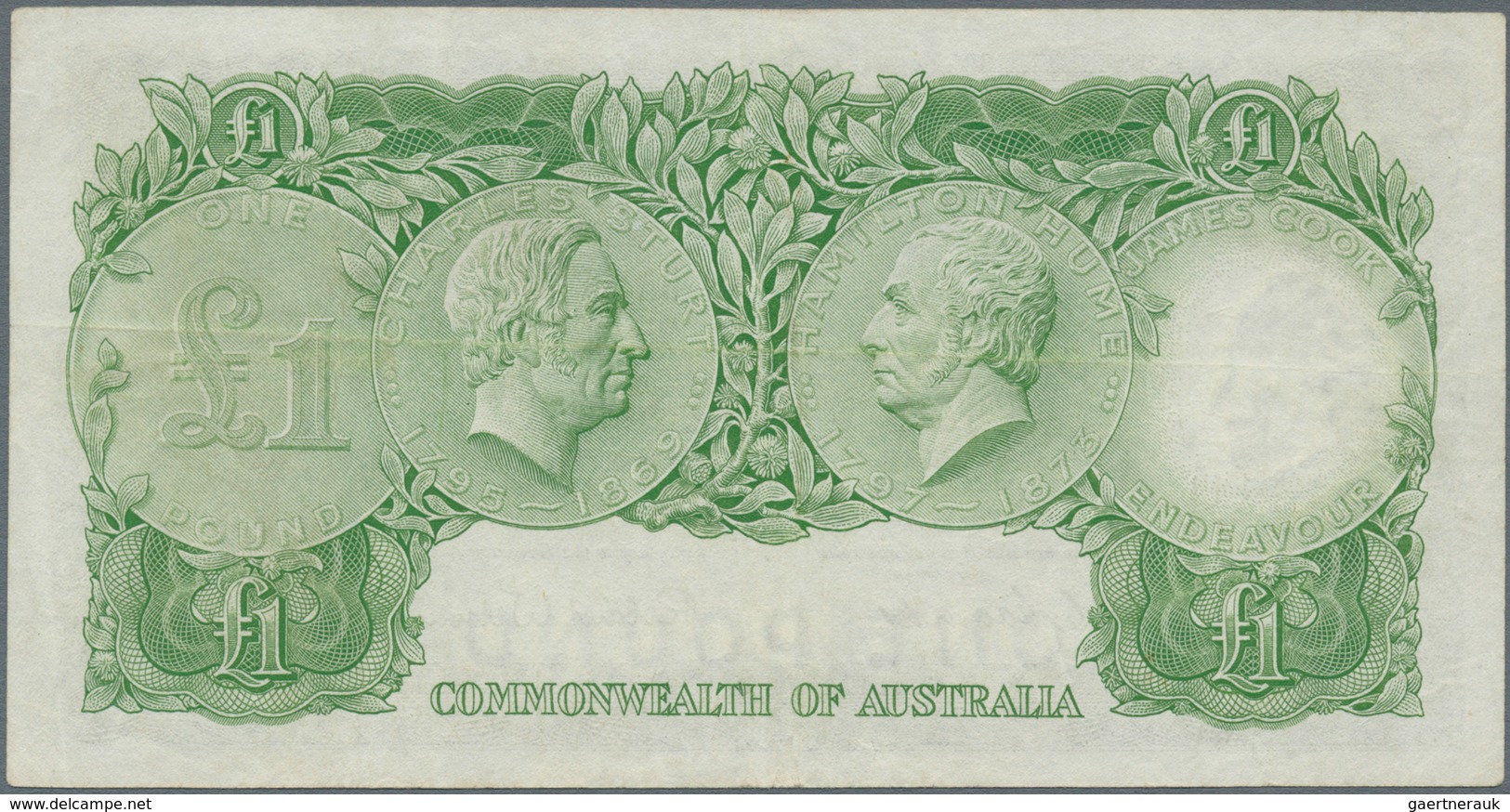 Australia / Australien: 1 Pound ND(1953-60) QEII P. 30r, Replacement / Star Note, Light Folds In Pap - Other & Unclassified