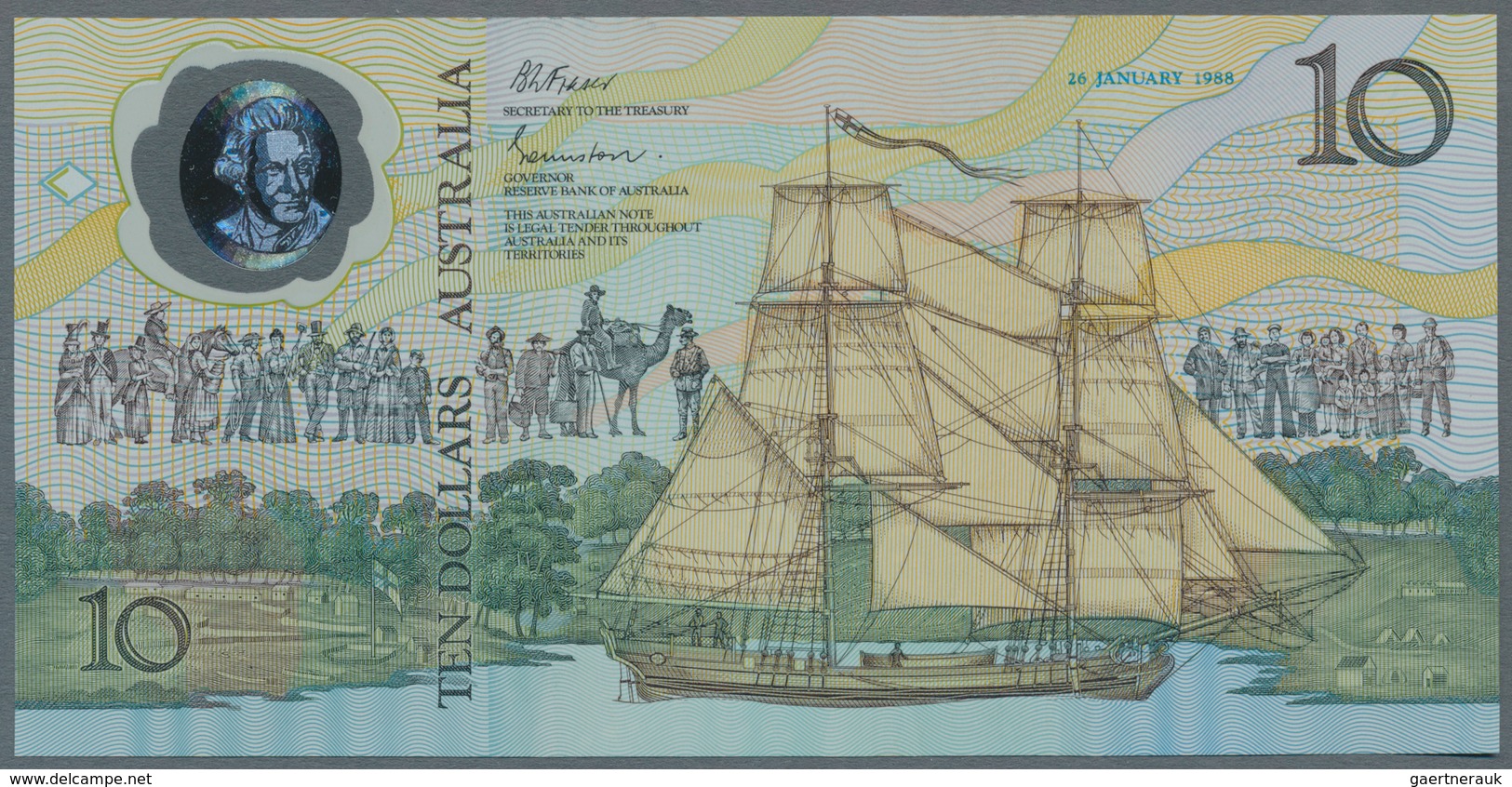 Australia / Australien: Original Folder With The 10 Dollars 1988 Commemorative Issue, P.49a In Perfe - Other & Unclassified