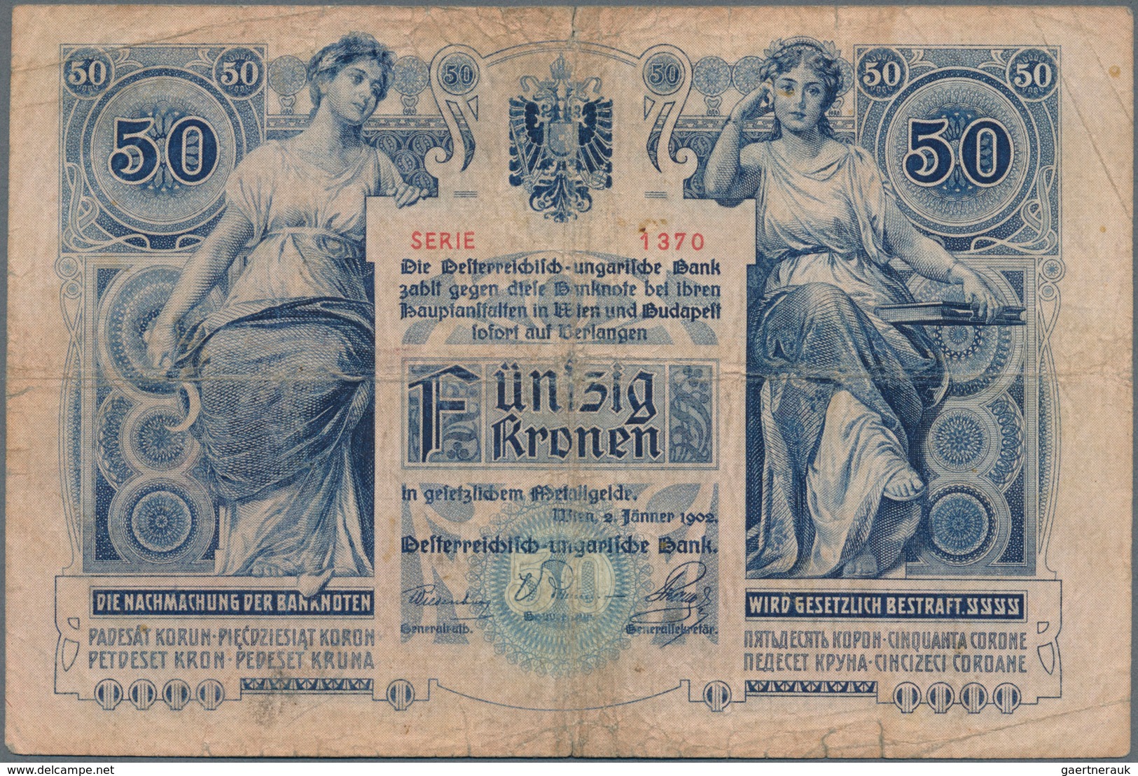 Austria / Österreich: Österreichisch-Ungarische Bank 50 Kronen 1902, P.6, Still Nice With Lightly To - Austria