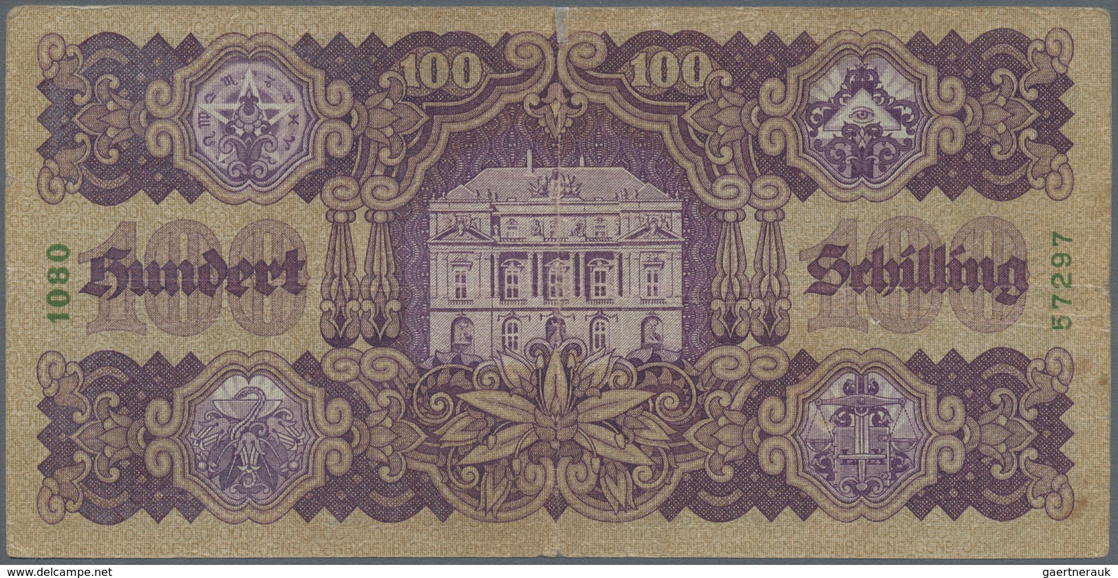 Austria / Österreich: 100 Schilling 1927 P. 97, Early Date Issue, Used With Stronger Center Fold, Se - Oostenrijk