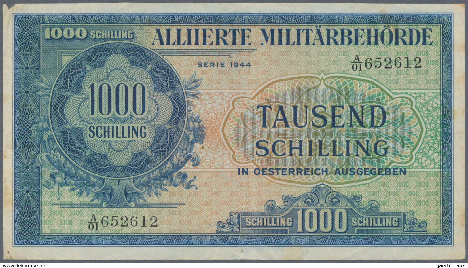 Austria / Österreich: 100 Schillings 1944 P. 111, Used With Light Folds In Paper, Minor Split At Upp - Oostenrijk