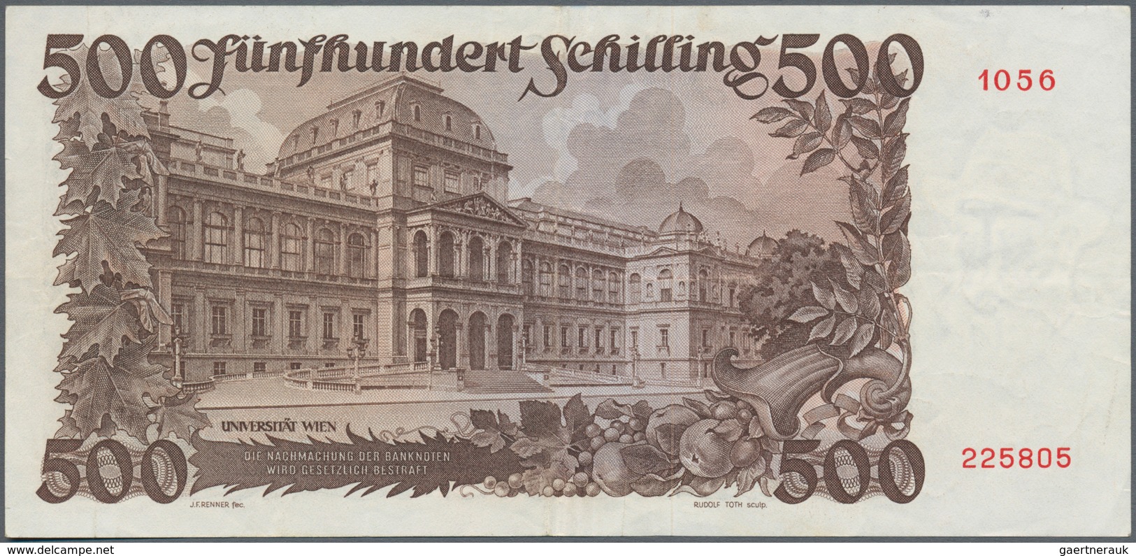 Austria / Österreich: Set Of 2 Notes Containing 100 Schilling 1954 P. 133, Light Handling In Paper, - Oesterreich