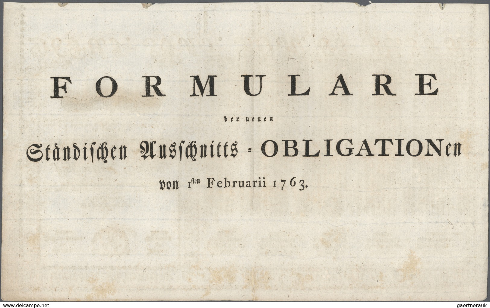 Austria / Österreich: 15 Gulden 1763 Obligation Vienna, PR W6), Complete Sheet In Condition: XF. - Oostenrijk