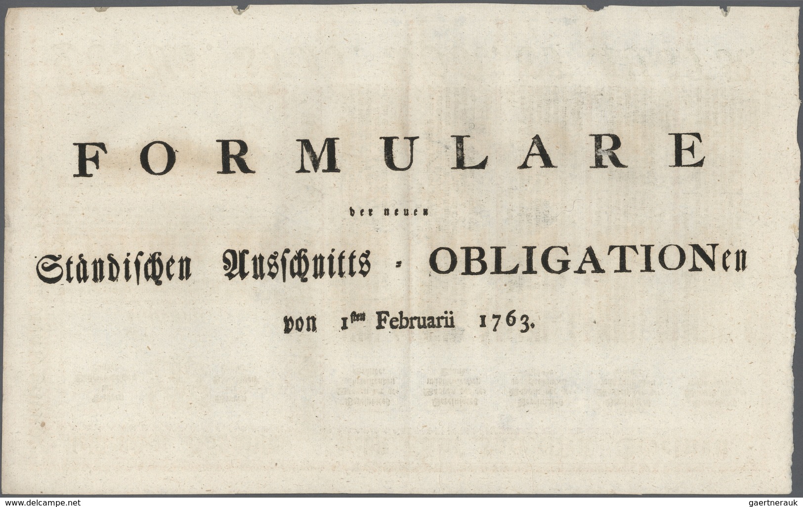 Austria / Österreich: 120 Gulden 1763 Obligation Vienna, PR W9), Complete Sheet In Condition: VF. - Oesterreich