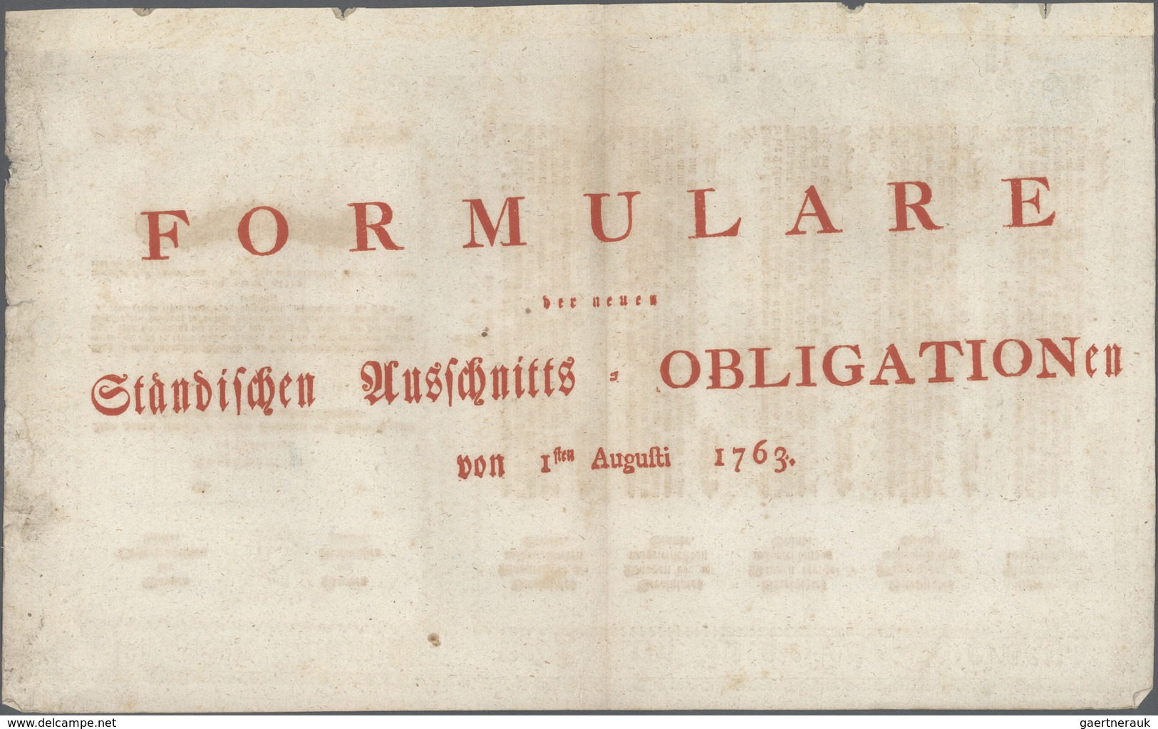 Austria / Österreich: 120 Gulden 1763 Obligation Vienna, PR W13), Complete Sheet In Condition: XF. - Oesterreich