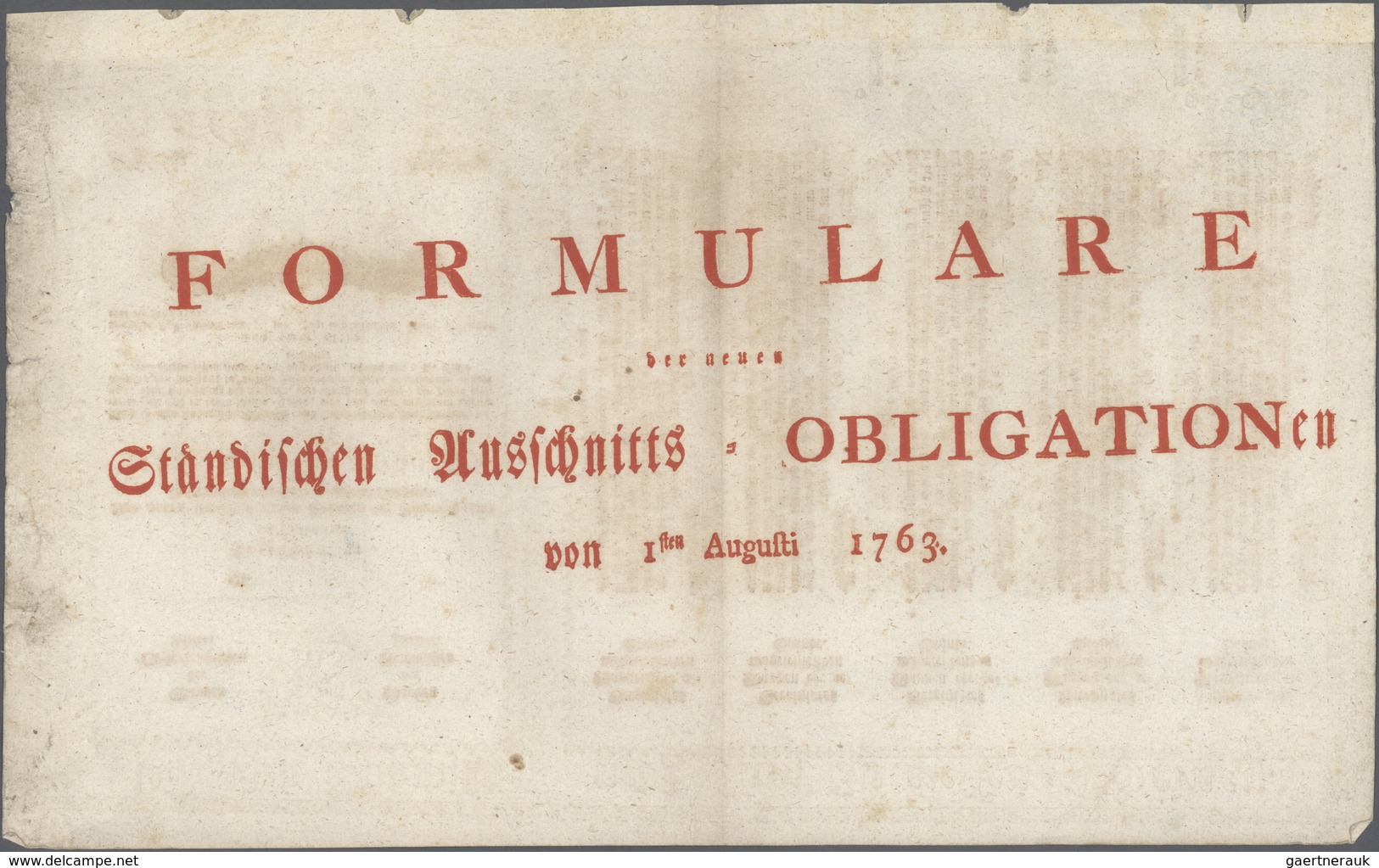 Austria / Österreich: 120 Gulden 1763 Obligation Vienna, PR W13), Complete Sheet In Condition: XF. - Austria