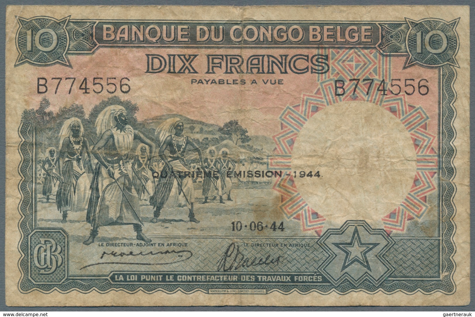 Belgian Congo / Belgisch Kongo: Very Nice Set With With 7 Banknotes Comprising 5 Francs 1947, 10 Fra - Ohne Zuordnung