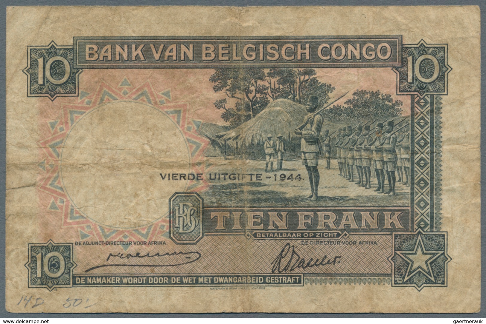 Belgian Congo / Belgisch Kongo: Very Nice Set With With 7 Banknotes Comprising 5 Francs 1947, 10 Fra - Sin Clasificación