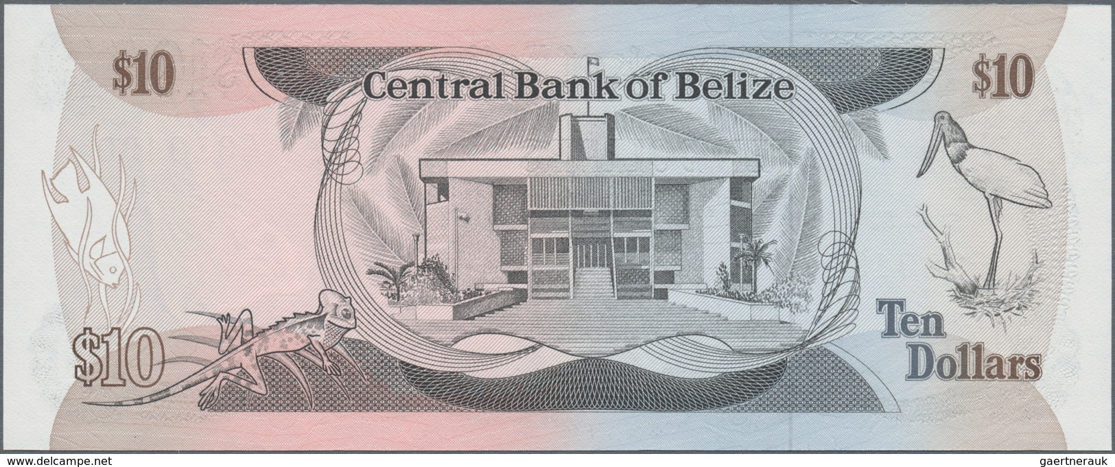 Belize: 10 Dollars 1983 P. 44 In Condition: UNC. - Belice