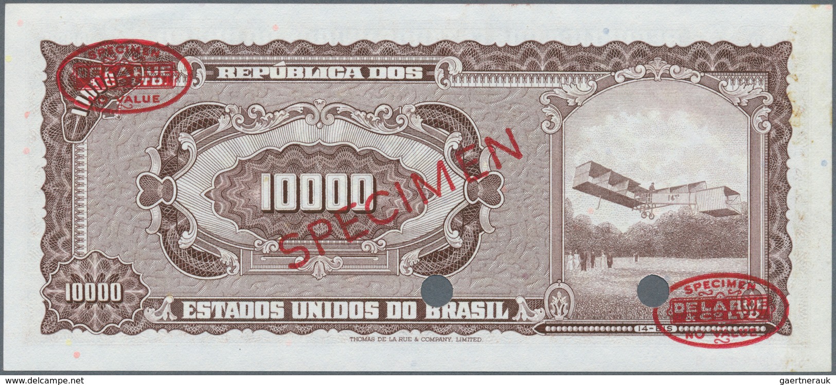 Brazil / Brasilien:  Banco Central Do Brasil 10 Cruzeiros Novos On 10.000 Cruzeiros ND(1967) Specime - Brasil