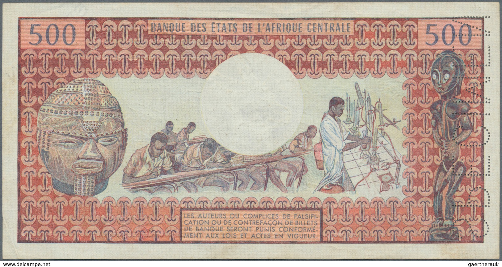 Cameroon / Kamerun: Banque Des États De L'Afrique Centrale - République Unie Du Cameroun 500 Francs - Kamerun