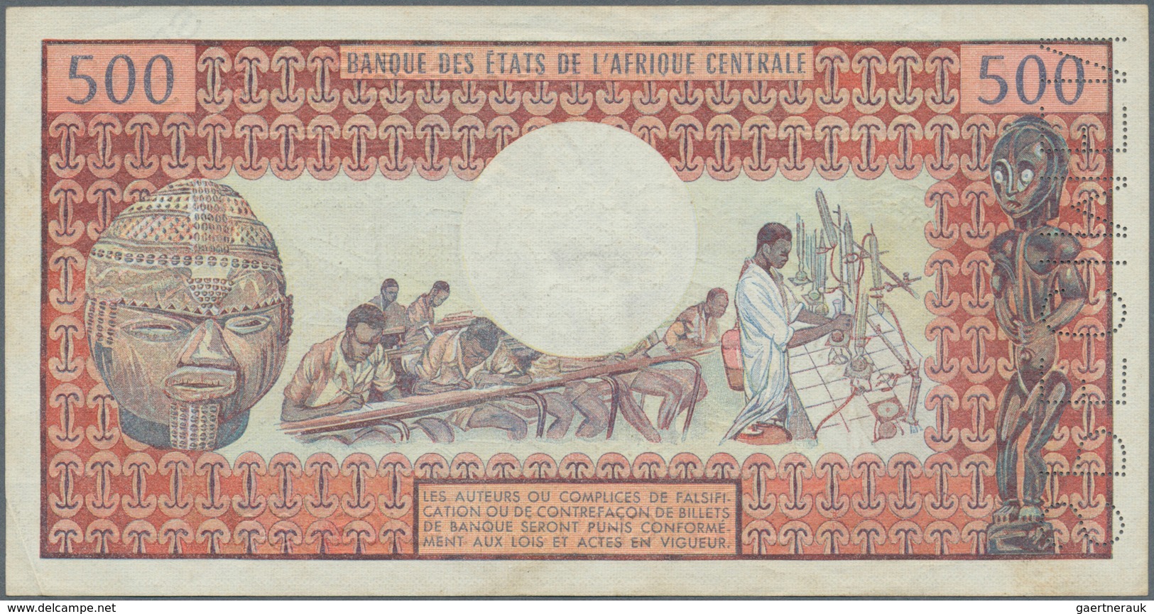 Cameroon / Kamerun: Banque Des États De L'Afrique Centrale - République Unie Du Cameroun 500 Francs - Camerún