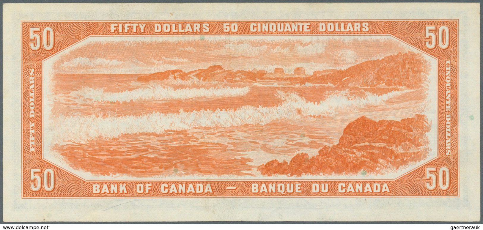 Canada: 50 Dollars 1954, Signature Beattie & Rasminsky, P.81b With Soft Vertical Fold At Center. Con - Canada