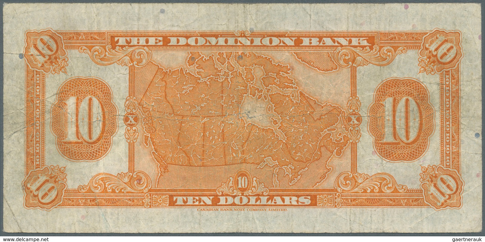 Canada: The Dominion Bank 10 Dollars 1935, P.S1034, Beautiful Note With Bright Colors And Crisp Pape - Kanada