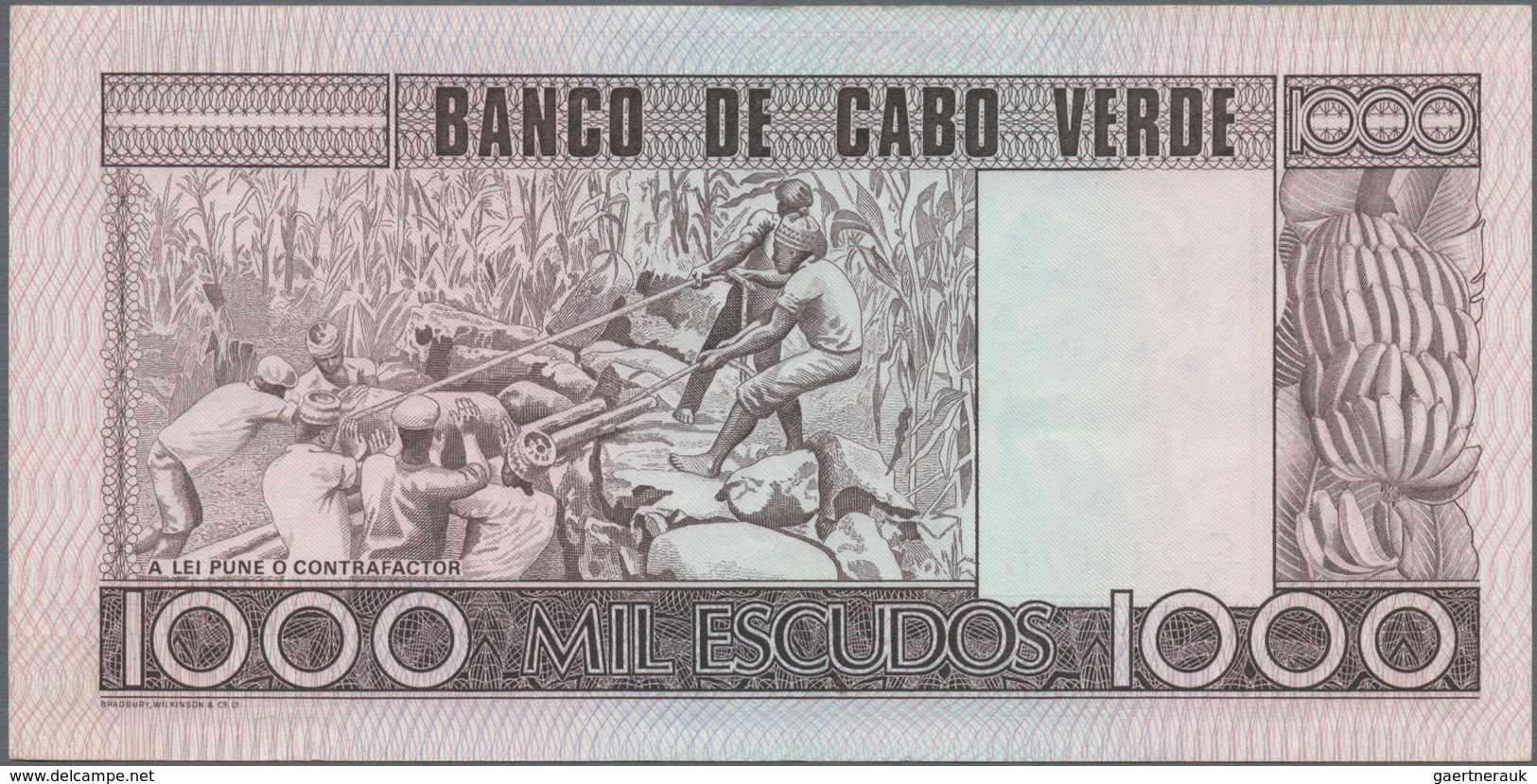 Cape Verde / Kap Verde: Set Of 3 Notes Containing 100, 500 & 1000 Escudos 1977 P. 54-56 In Condition - Cabo Verde