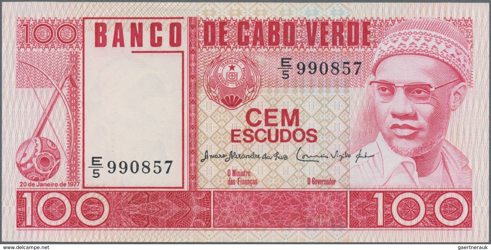 Cape Verde / Kap Verde: Set Of 3 Notes Containing 100, 500 & 1000 Escudos 1977 P. 54-56 In Condition - Cabo Verde