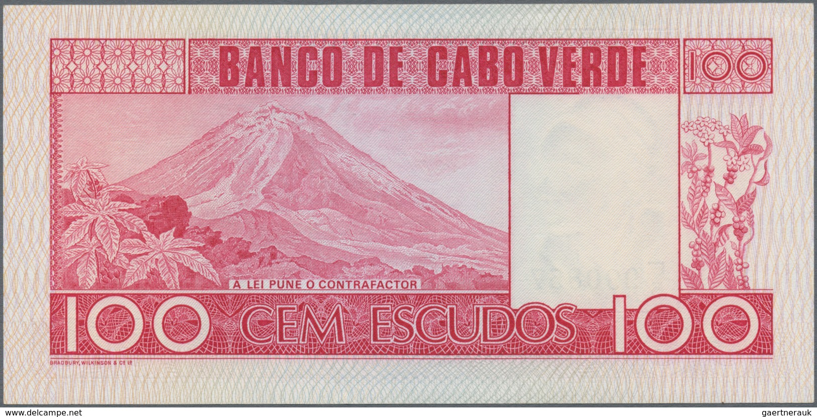 Cape Verde / Kap Verde: Set Of 3 Notes Containing 100, 500 & 1000 Escudos 1977 P. 54-56 In Condition - Cabo Verde