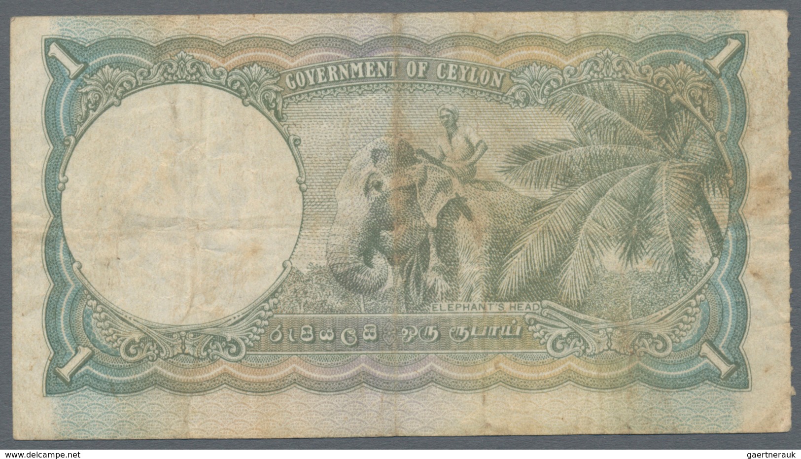 Ceylon: Set Of 3 Notes 1 Rupee Dated 2x 1941 And 1xs 1945 P. 30, 34, All Used With Folds And Stain I - Sri Lanka