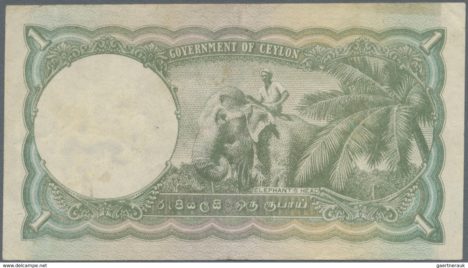 Ceylon: Set Of 2 Notes 1 Rupee 1949 P. 34, Both With Light Folds In Paper, One With One Rusty Pinhol - Sri Lanka