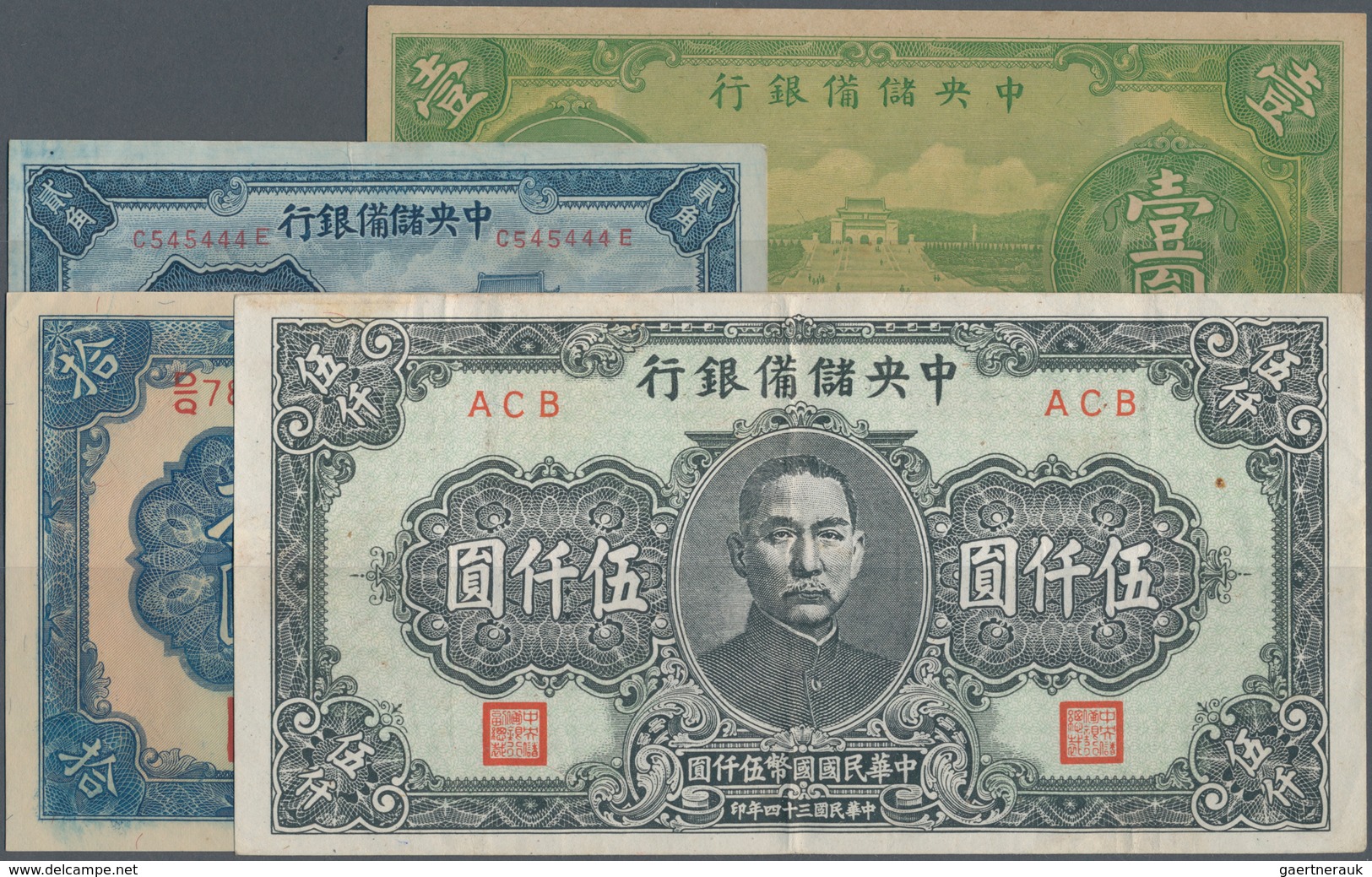 China: Very Nice Set With 22 Banknotes Central Reserve Bank Of China, Japanese Puppet Banks 20 Cents - China