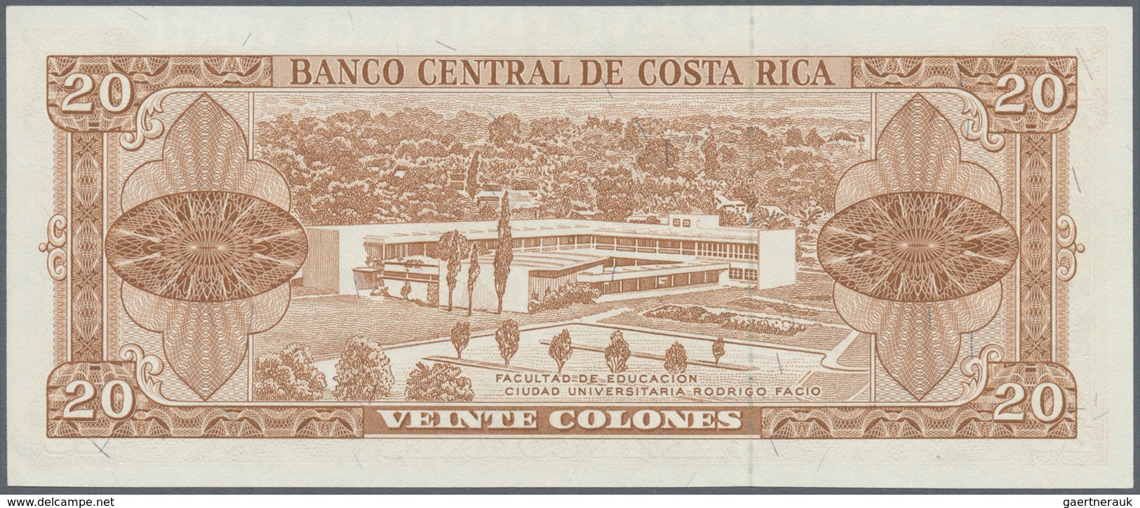 Costa Rica: Set Of 2 Banknotes Banco Central De Costa Rica Containing 20 Colones 1970 P. 231 (aUNC) - Costa Rica