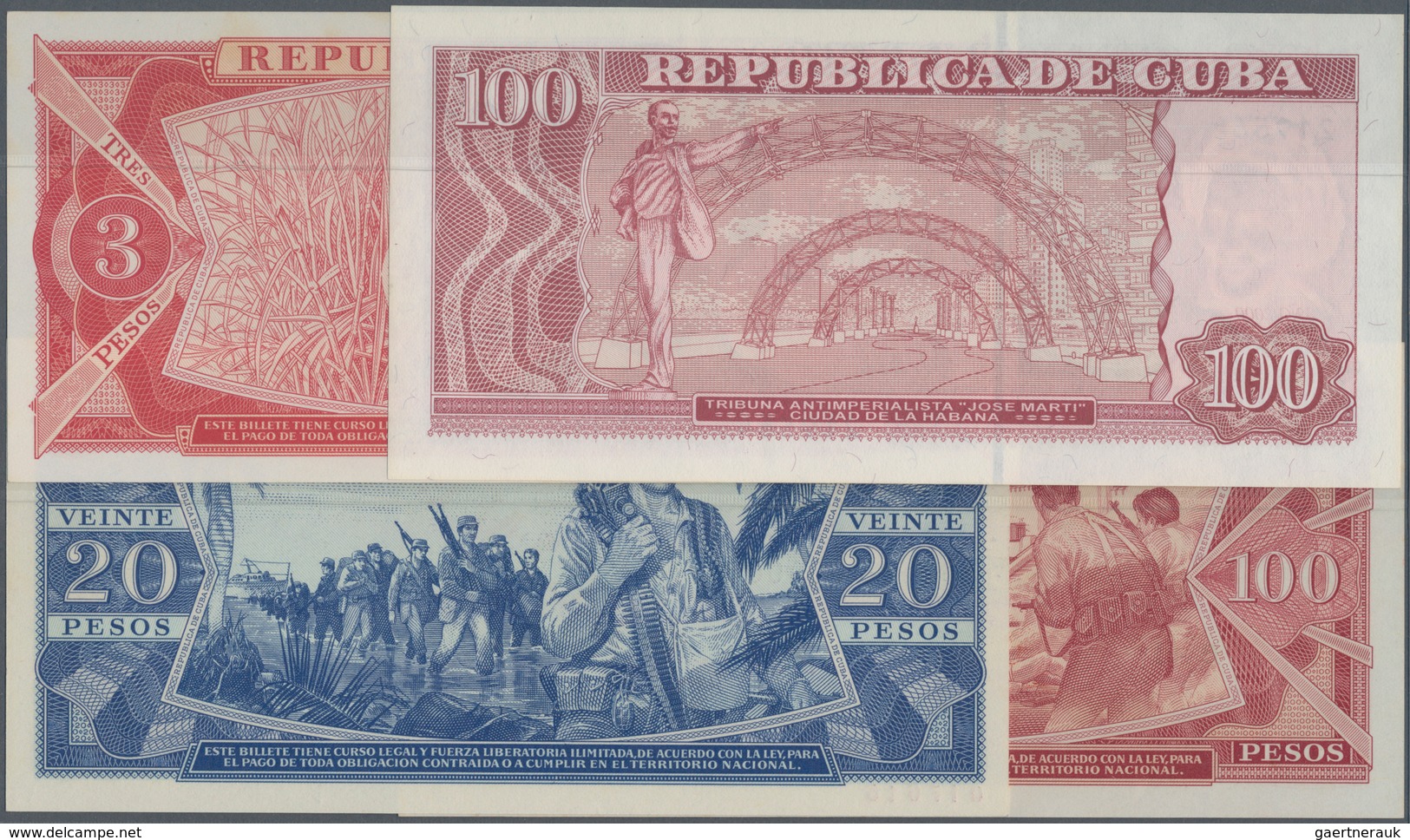 Cuba: Huge Lot With 51 Banknotes Cuba 1 - 100 Pesos Series 1961-2000 Including 100 Pesos 1961 Specim - Kuba