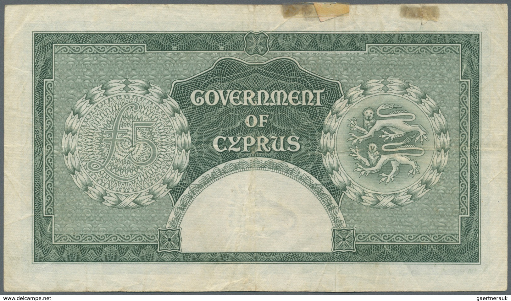 Cyprus / Zypern: Pair With 1 And 5 Pounds 1955, P.35, 36, Both In Well Worn Condition. 1 Pound With - Cyprus