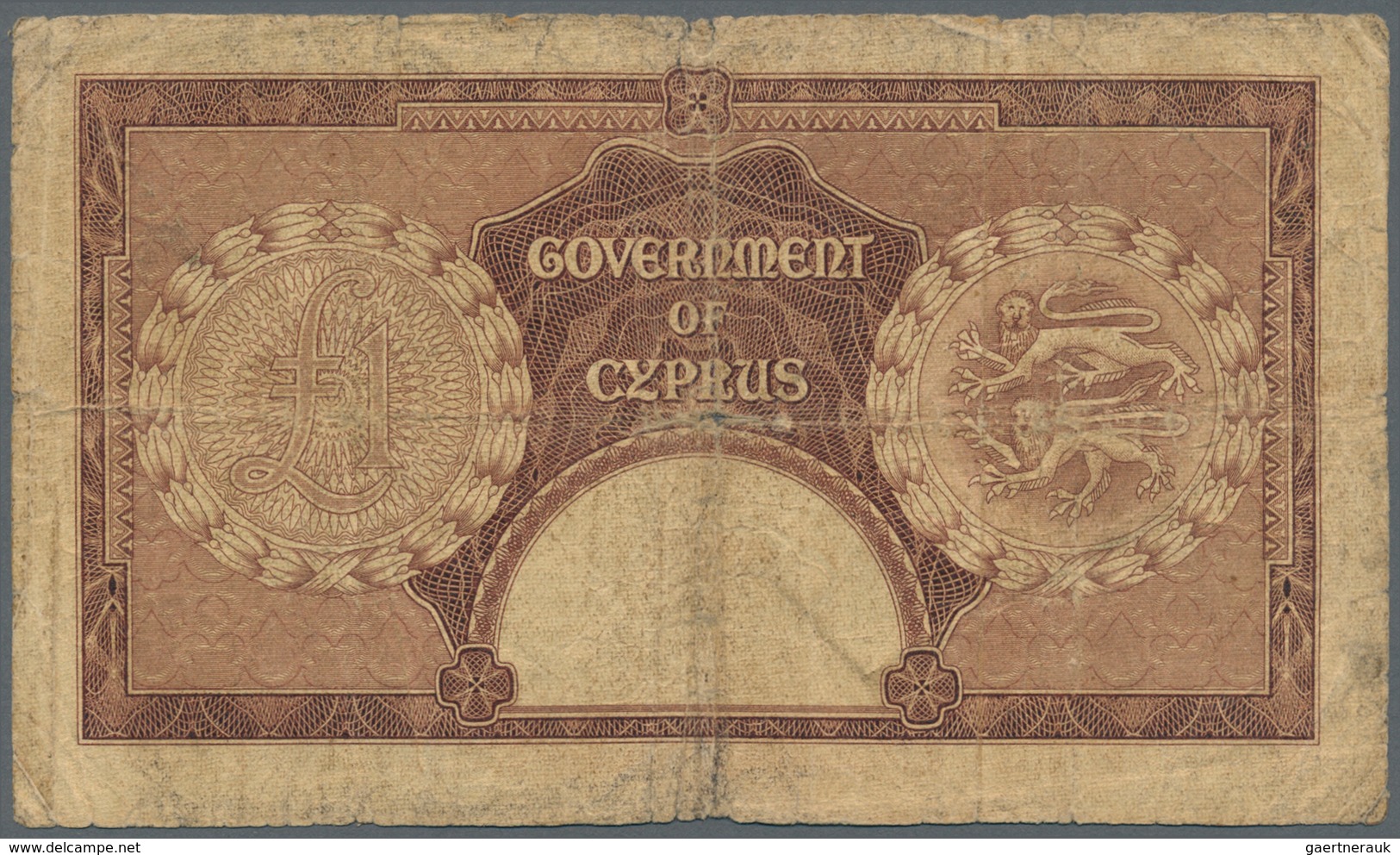 Cyprus / Zypern: Pair With 1 And 5 Pounds 1955, P.35, 36, Both In Well Worn Condition. 1 Pound With - Zypern