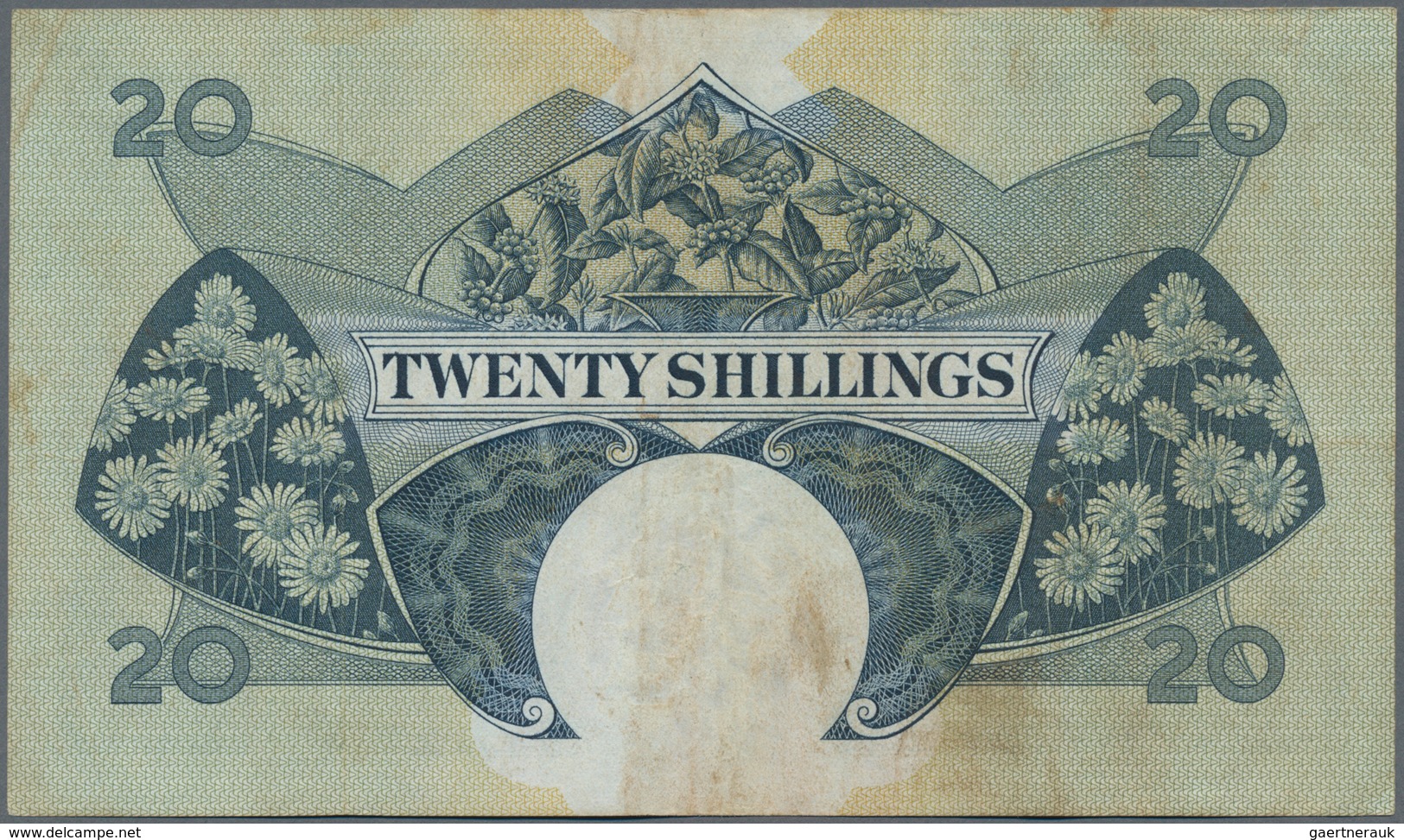 East Africa / Ost-Afrika: 20 Shillings 1961 P. 43a, Used With Folds And Stain In Paper, Still Strong - Otros – Africa