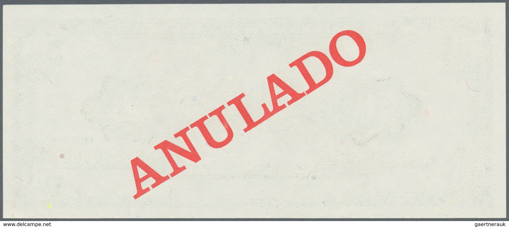 Ecuador: 50 Sucres ND Specimen Proof P. 116sp, Uniface Printed On Front, Red Overprint "Annulado" Wi - Ecuador