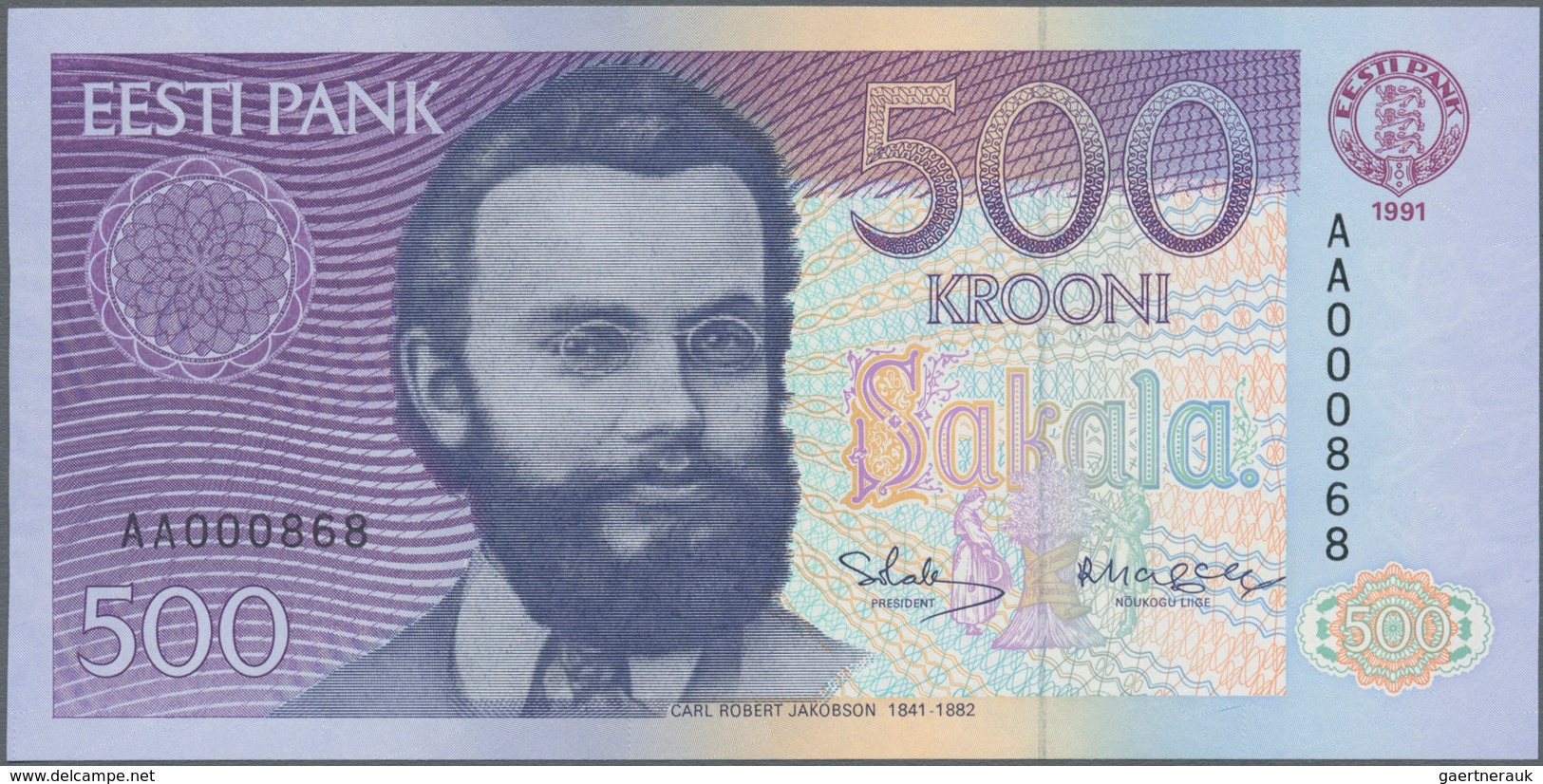 Estonia / Estland: Very Nice Set With 11 Banknotes Series 1991 And 1992 With 5, 10, 25, 100 And 500 - Estland