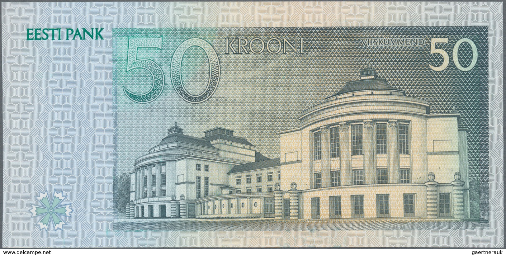 Estonia / Estland: Lot with 5 Banknotes series 1994 with 5, 10, 50, 100 and 500 Krooni, P.76a-80a, a