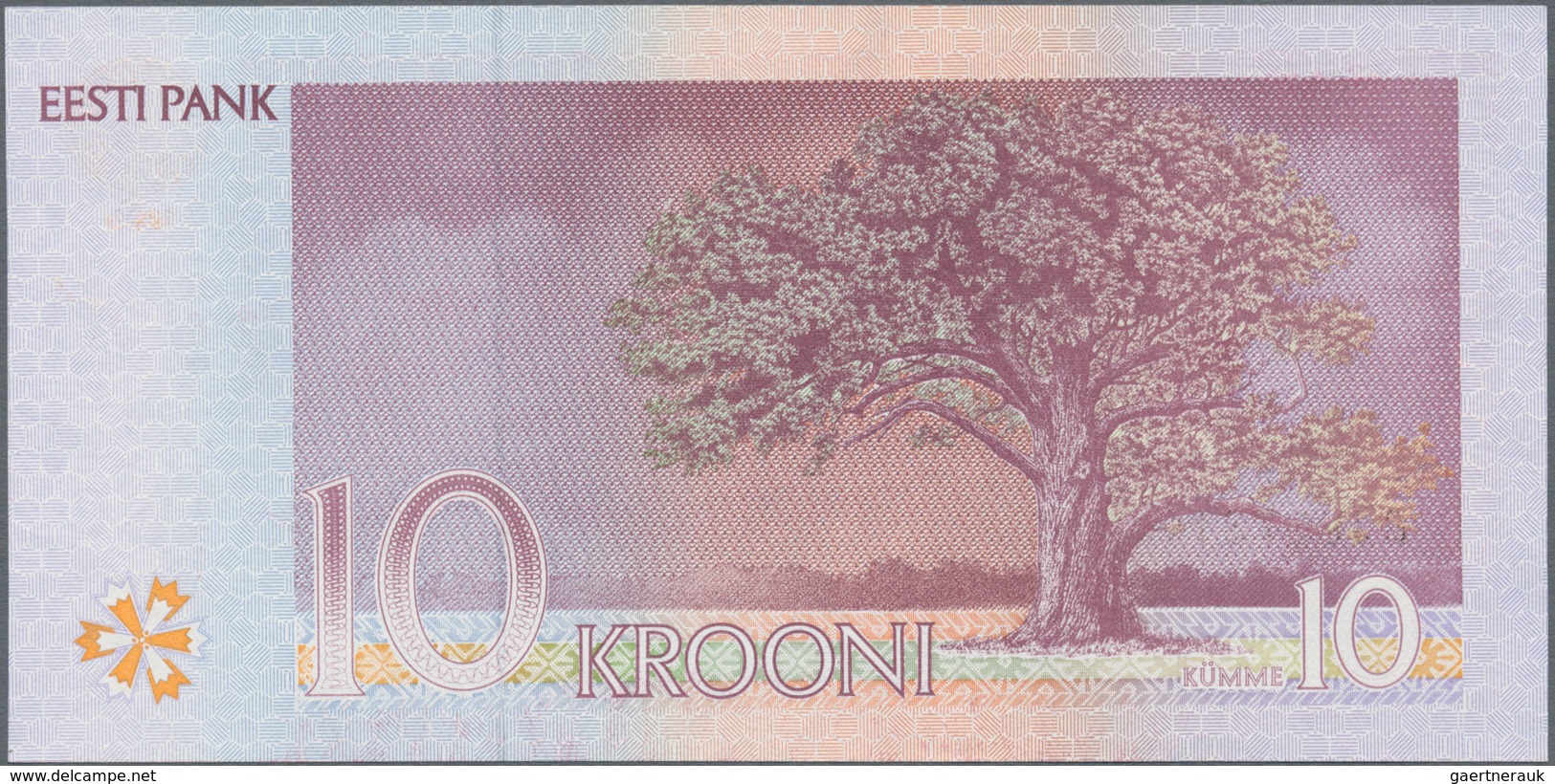 Estonia / Estland: Lot with 5 Banknotes series 1994 with 5, 10, 50, 100 and 500 Krooni, P.76a-80a, a