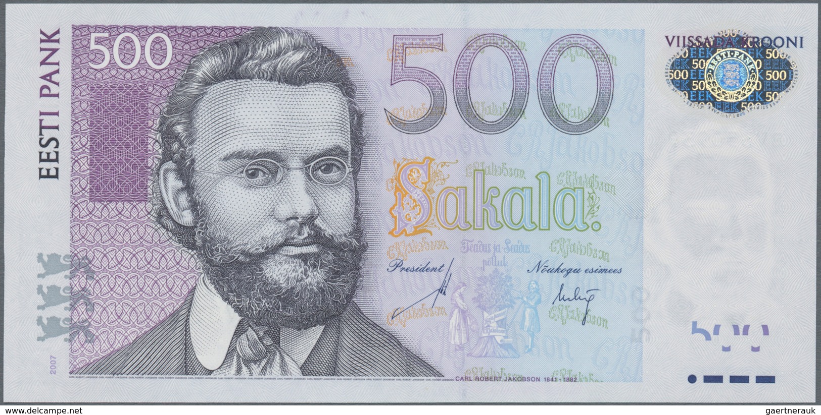 Estonia / Estland: Nice Set With 8 Banknotes Comprising 25 Krooni 2002 Replacement Note Series "ZZ", - Estonia