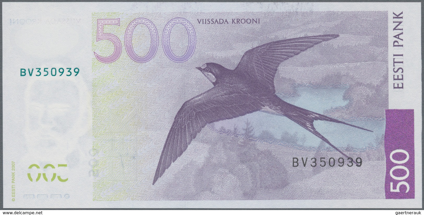 Estonia / Estland: Nice Set With 8 Banknotes Comprising 25 Krooni 2002 Replacement Note Series "ZZ", - Estonia