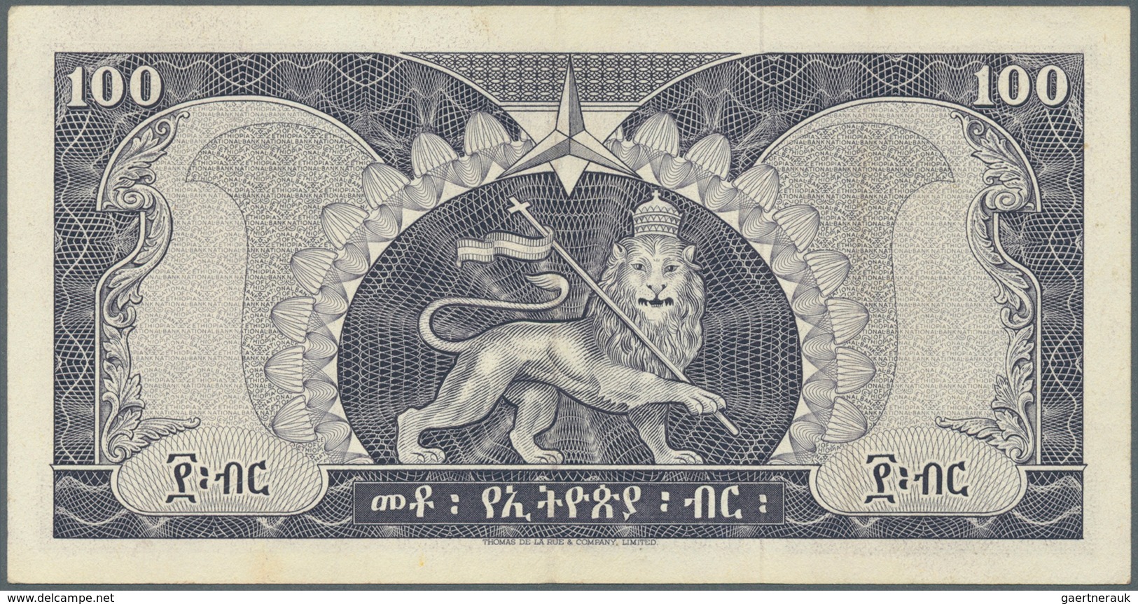 Ethiopia / Äthiopien: 100 Dollars ND P. 29, Light Vertical Folds In Paper, Strong Paper With Crispne - Aethiopien