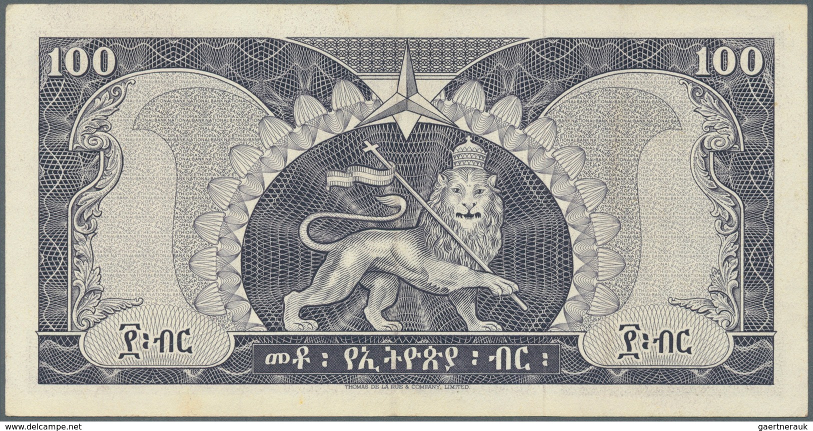 Ethiopia / Äthiopien: 100 Dollars ND P. 29, Light Vertical Folds In Paper, Strong Paper With Crispne - Ethiopië