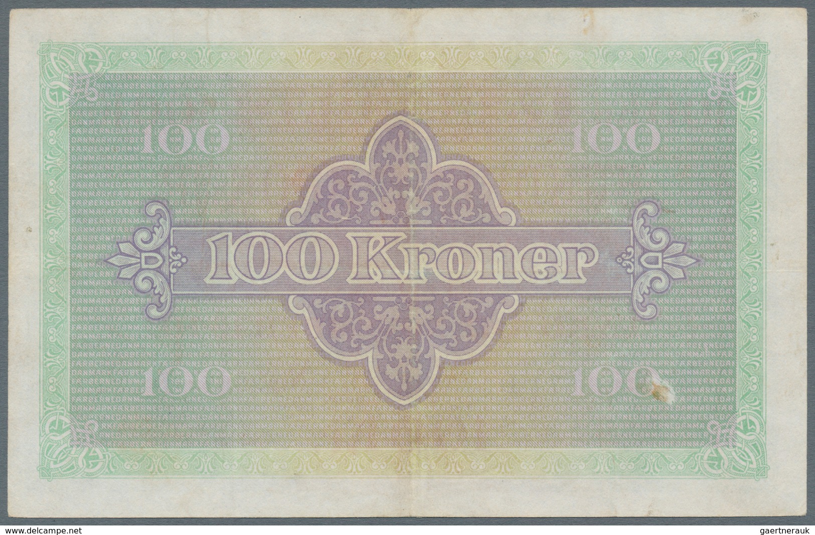 Faeroe Islands / Färöer: 100 Kroner 1940 P. 12, Rare High Denomination Banknote Of This Series, Ligh - Faeroër