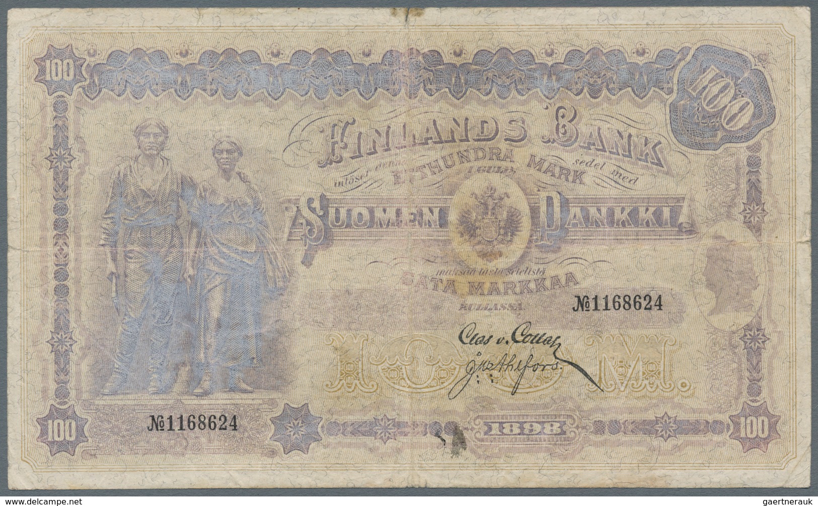 Finland / Finnland: Highly Rare Set With 3 Banknotes Comprising 2 X 20 Markkaa 1898 P.5a In Almost W - Finlandia