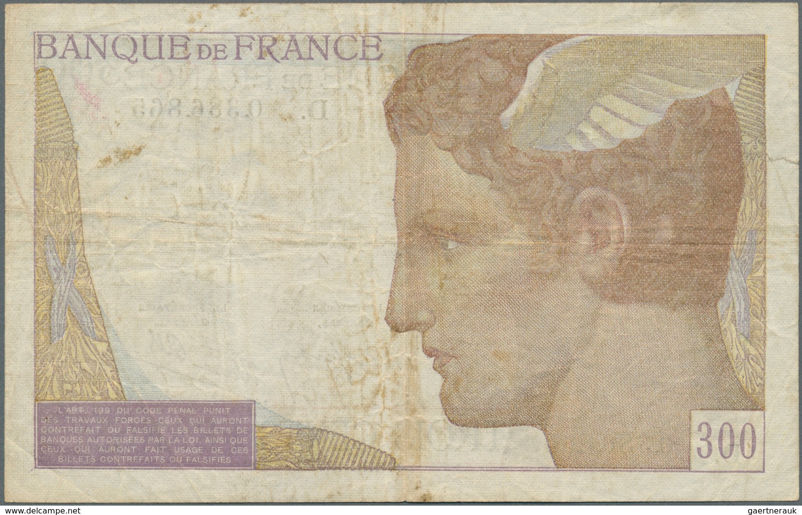 France / Frankreich: 300 Francs ND P. 85, One Of The Key Notes Of French Banknote Collecting, Normal - Andere & Zonder Classificatie